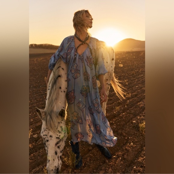 ZARA PRINTED 100% RAMIE TUNIC DRESS - Picture 8 of 16